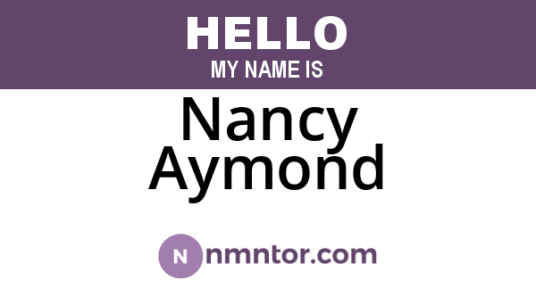 Nancy Aymond