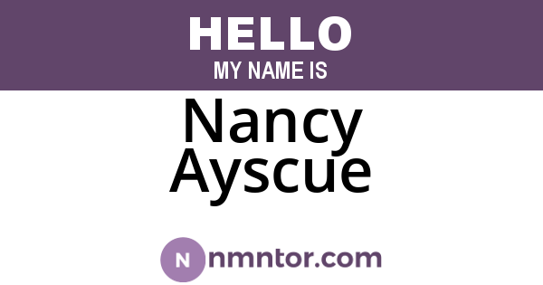 Nancy Ayscue