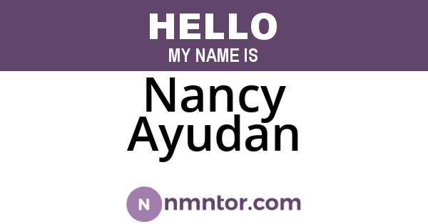 Nancy Ayudan