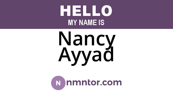 Nancy Ayyad
