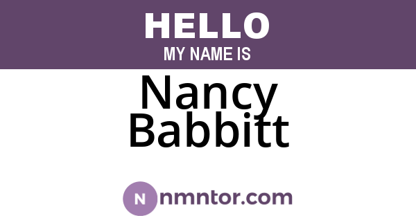 Nancy Babbitt