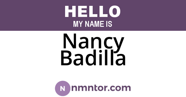 Nancy Badilla