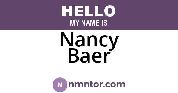 Nancy Baer