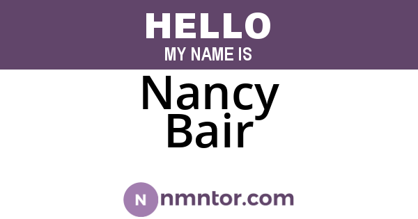Nancy Bair