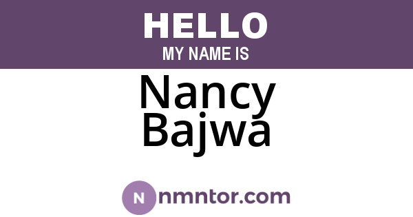 Nancy Bajwa