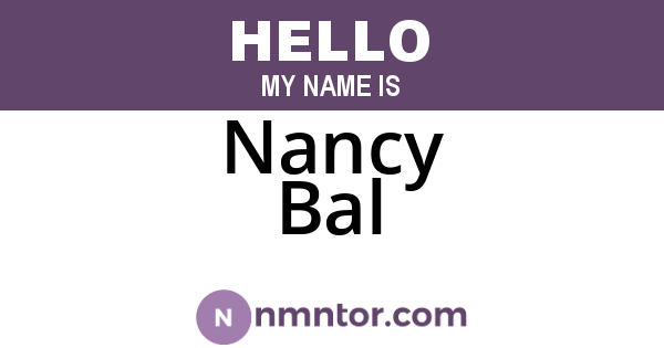 Nancy Bal