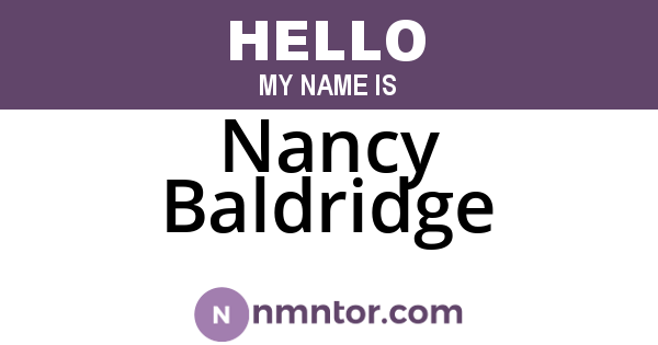 Nancy Baldridge