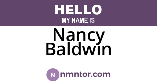 Nancy Baldwin