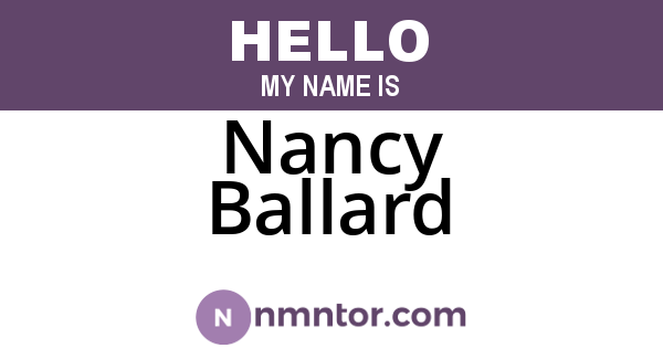 Nancy Ballard