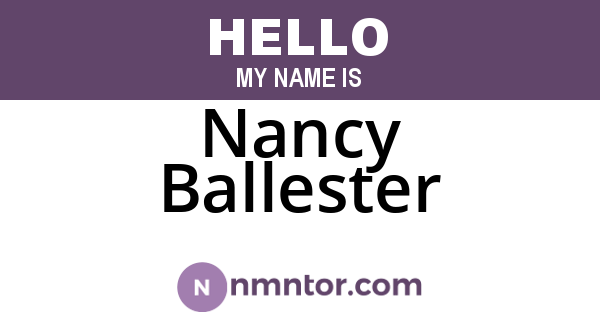Nancy Ballester