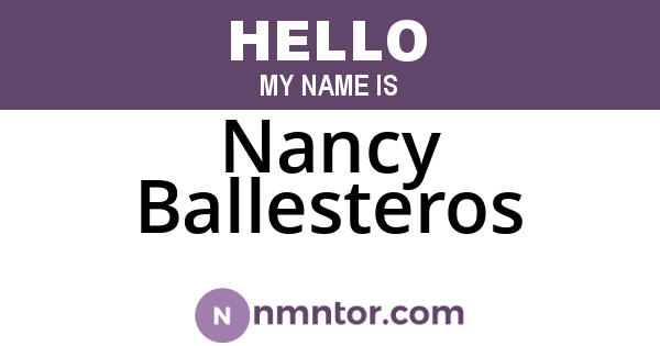 Nancy Ballesteros