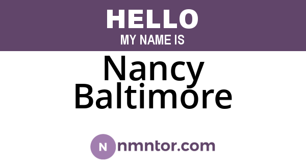Nancy Baltimore