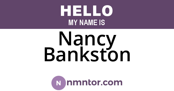 Nancy Bankston