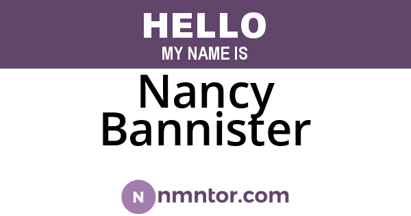 Nancy Bannister
