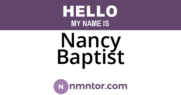 Nancy Baptist