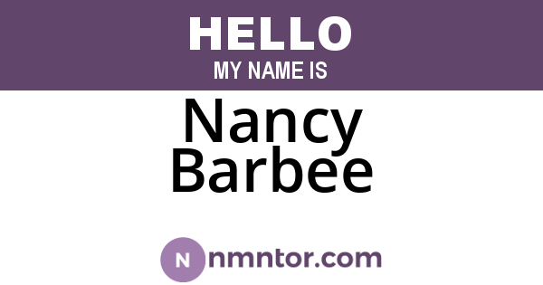 Nancy Barbee