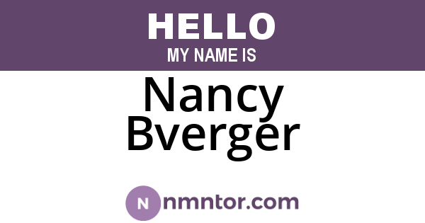 Nancy Bverger