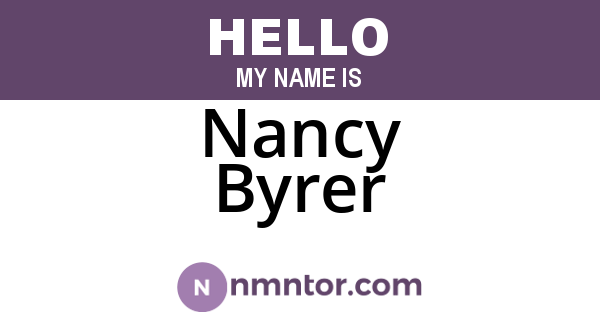 Nancy Byrer