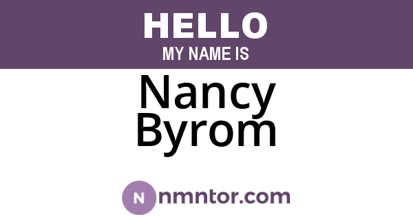 Nancy Byrom