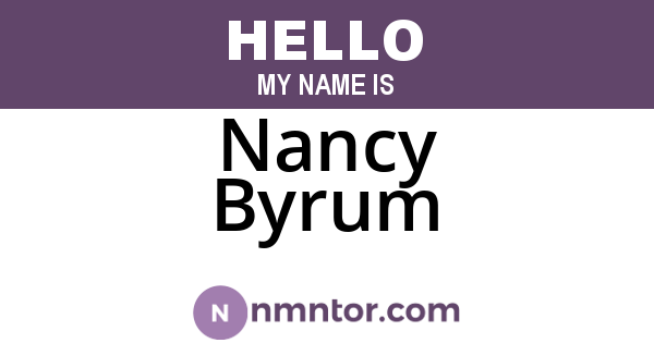 Nancy Byrum