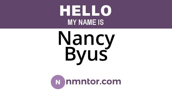 Nancy Byus