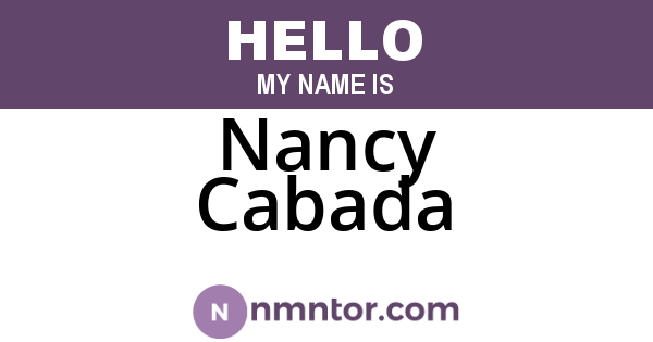 Nancy Cabada