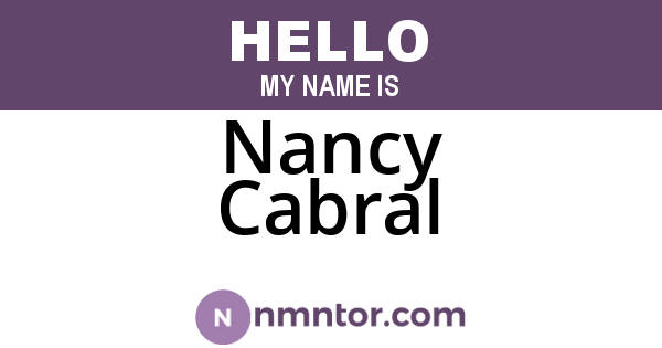 Nancy Cabral