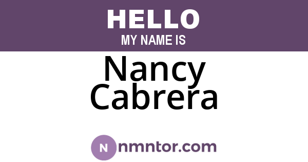 Nancy Cabrera