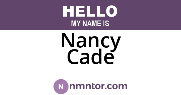 Nancy Cade