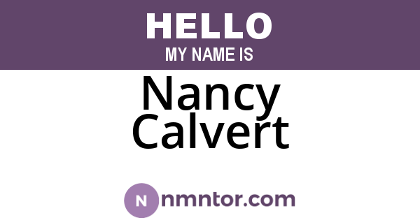 Nancy Calvert