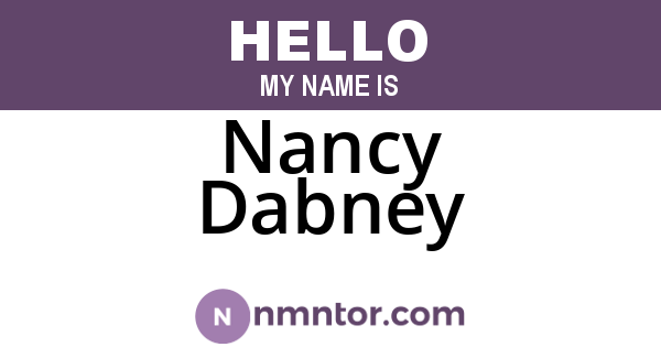 Nancy Dabney
