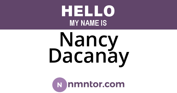 Nancy Dacanay