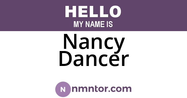 Nancy Dancer