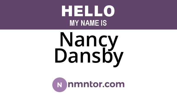 Nancy Dansby