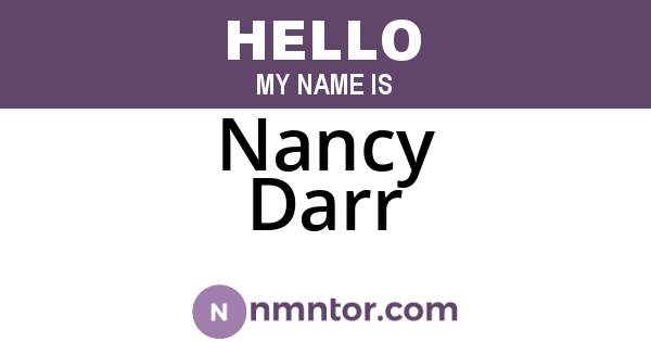 Nancy Darr