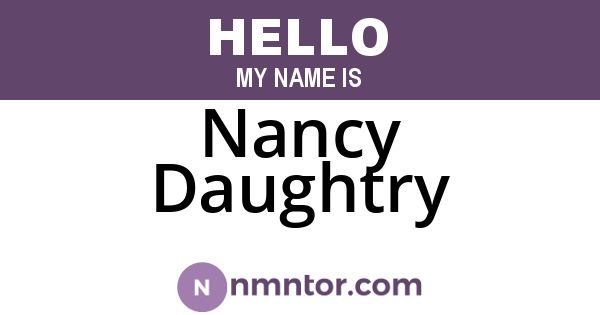 Nancy Daughtry