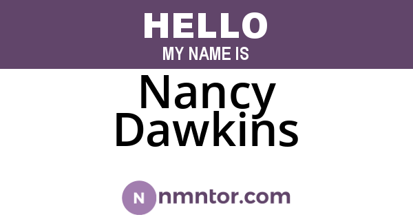 Nancy Dawkins