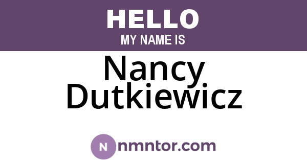 Nancy Dutkiewicz