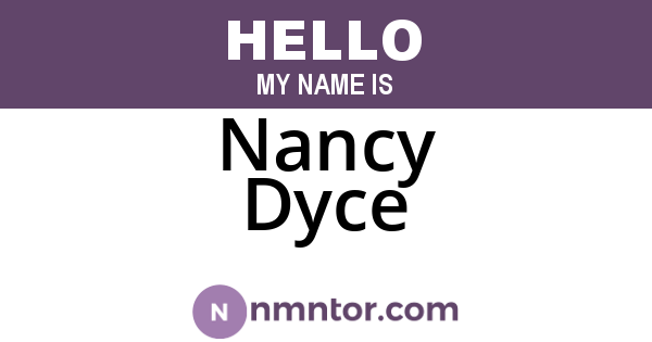 Nancy Dyce