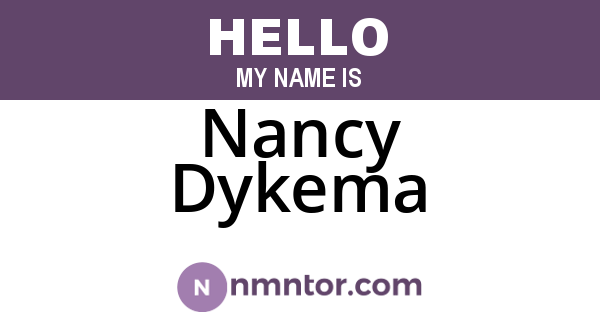 Nancy Dykema