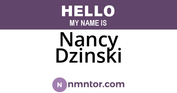 Nancy Dzinski
