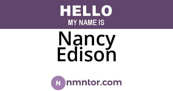 Nancy Edison