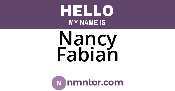 Nancy Fabian