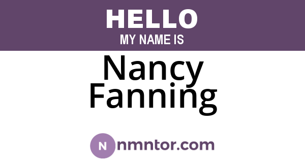 Nancy Fanning
