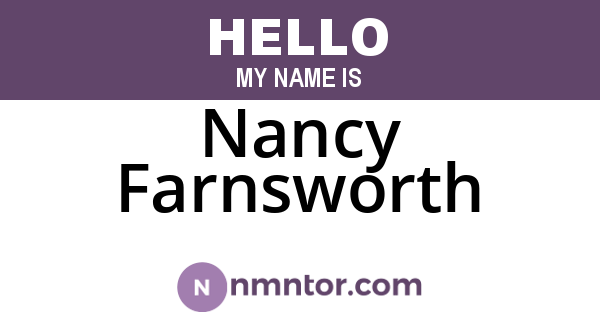 Nancy Farnsworth