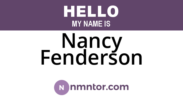 Nancy Fenderson