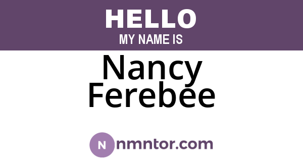 Nancy Ferebee