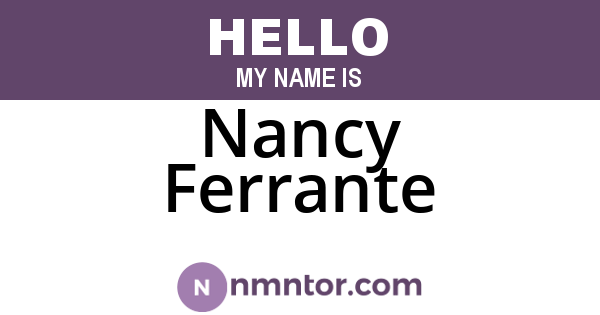 Nancy Ferrante