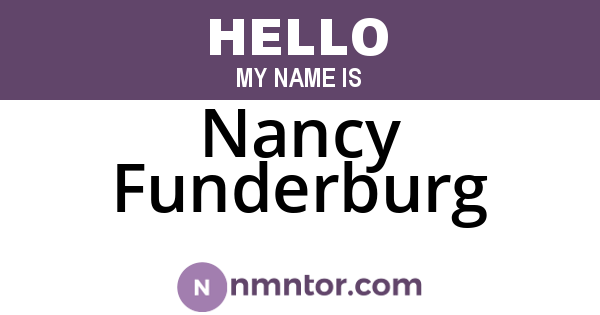 Nancy Funderburg