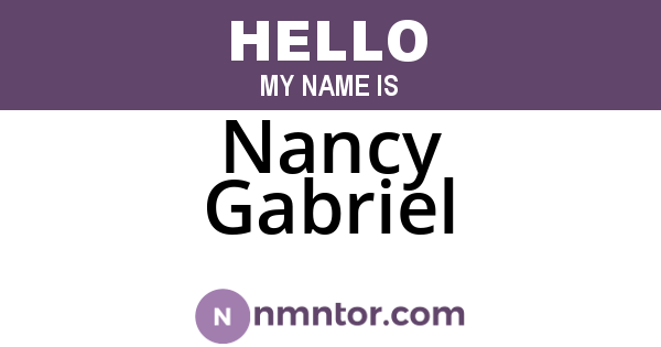 Nancy Gabriel
